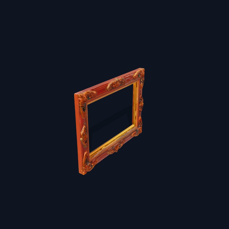 Ornate Vintage Picture Frame Model Pack viewer poster