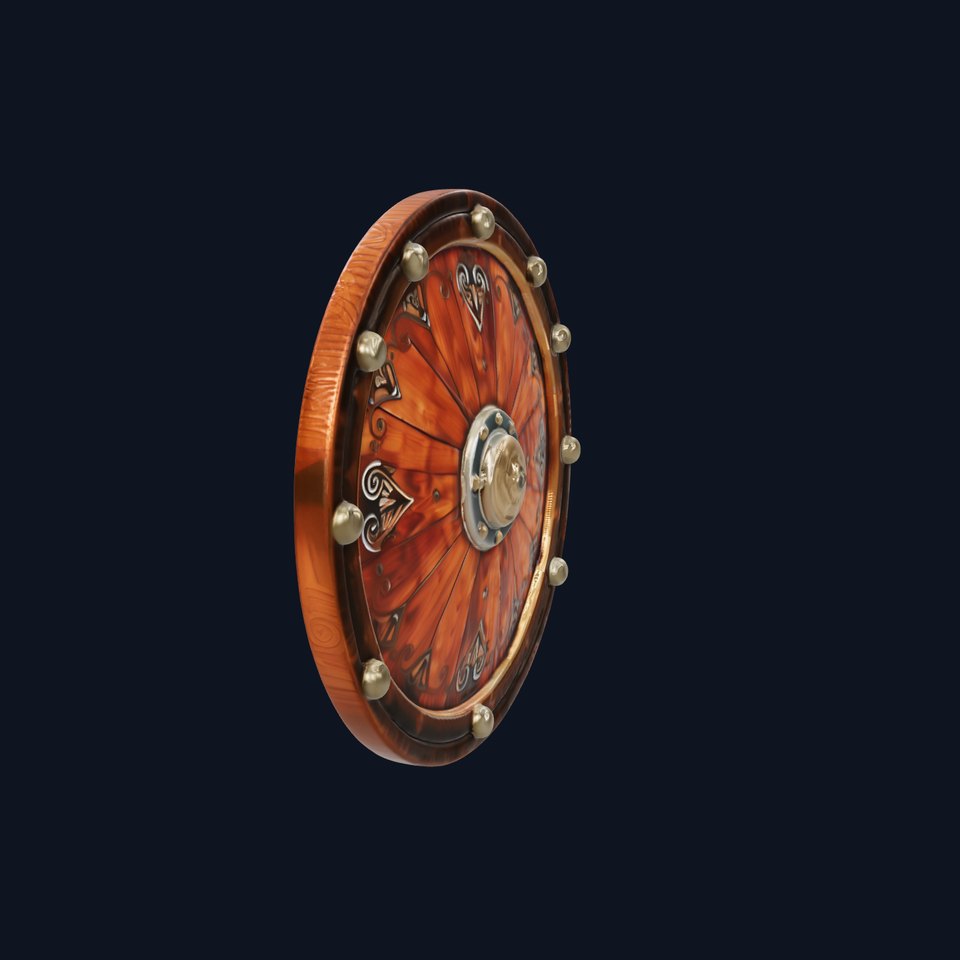 Medieval Ornate Shield D Model Pack viewer poster