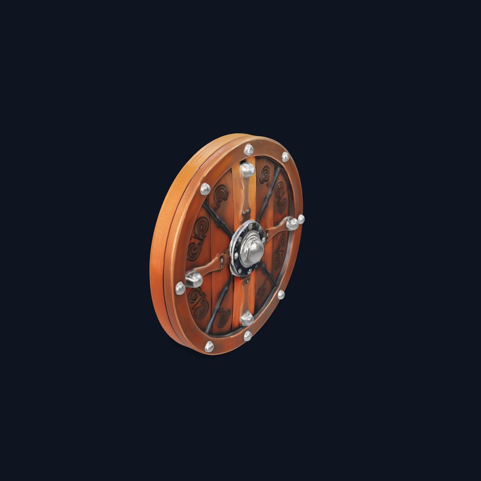 Medieval Wooden Shield Model Pack viewer poster