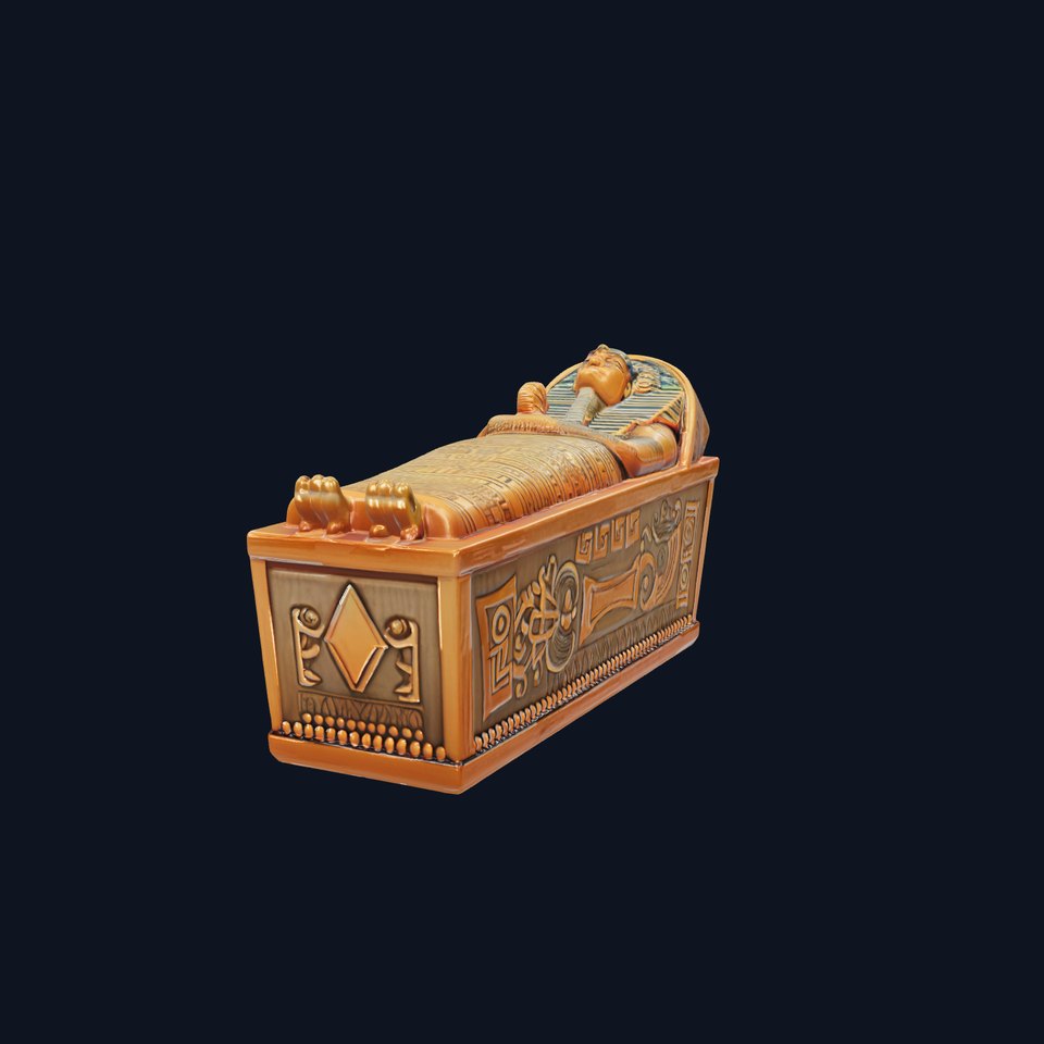 Ancient Egyptian Sarcophagus Model Pack for D Render viewer poster