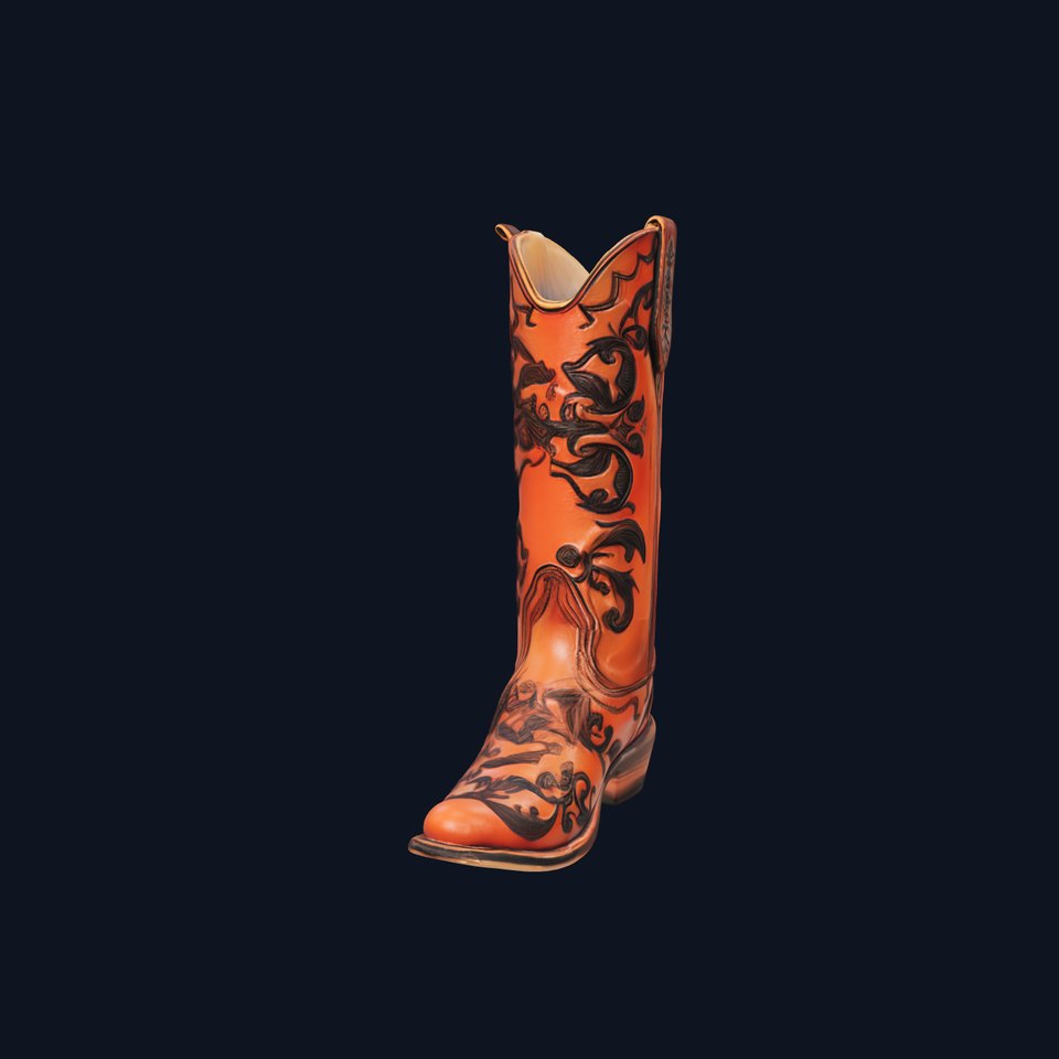 Elegant Western Cowboy Boot Model Pack viewer poster