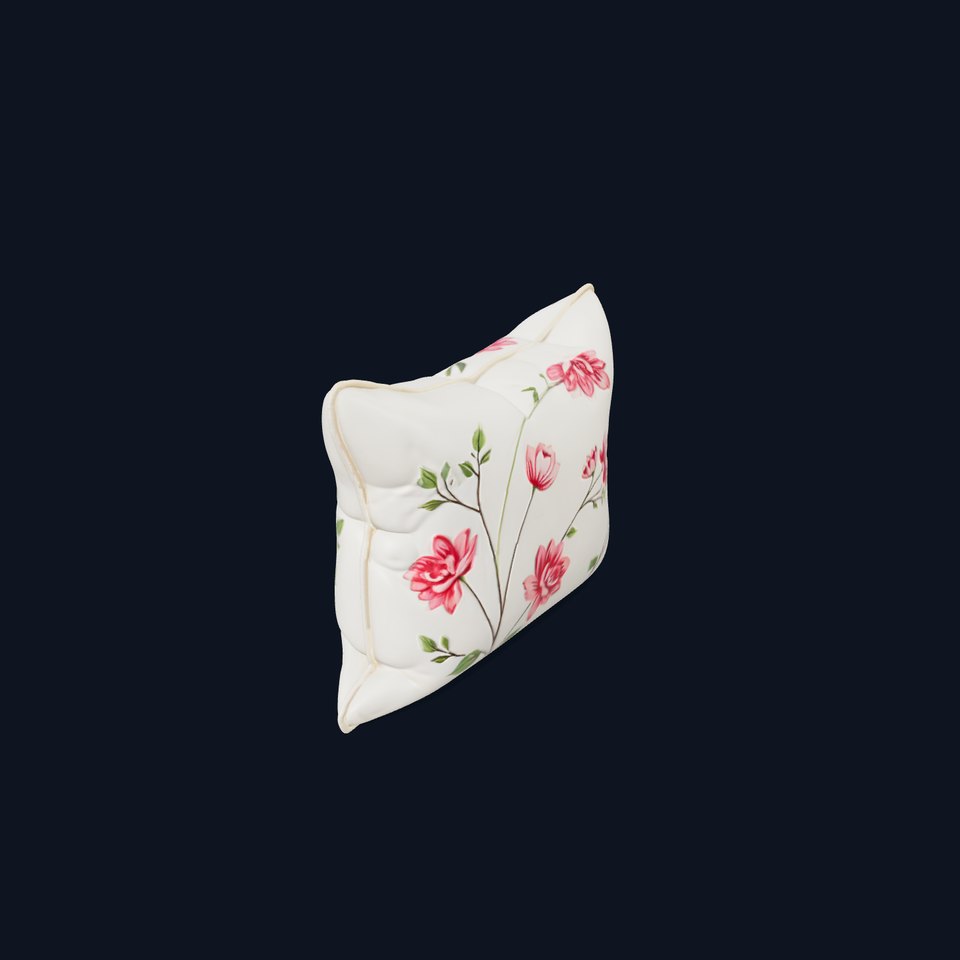 Floral Embroidered Cushion Model Pack viewer poster