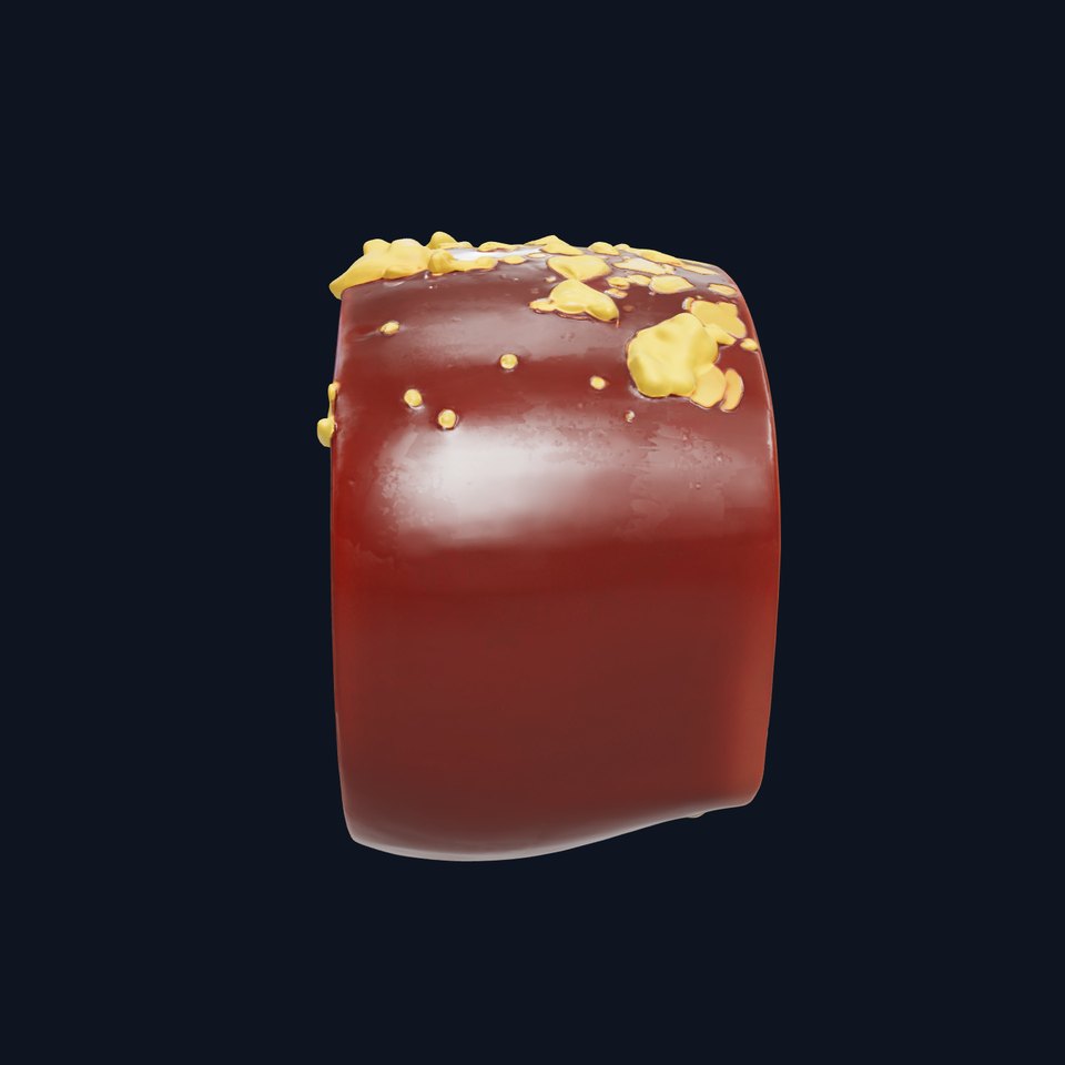 Gourmet Chocolate Truffle with Caramel Center D Model Pack viewer poster