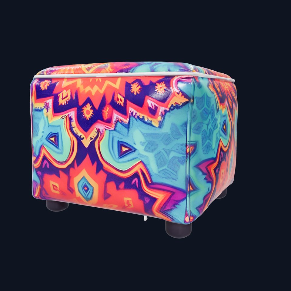 Colorful Ottoman Cube Model Pack viewer poster