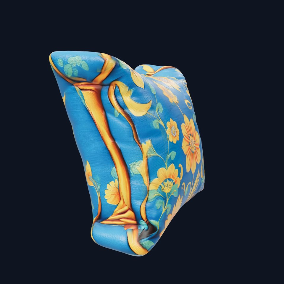 Floral Cushion D Model Pack for Interior Design viewer poster