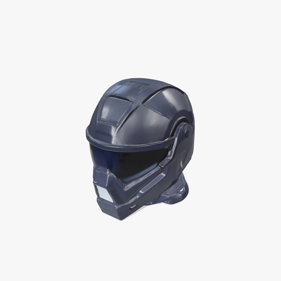 Futuristic Helmet D Model Pack viewer poster