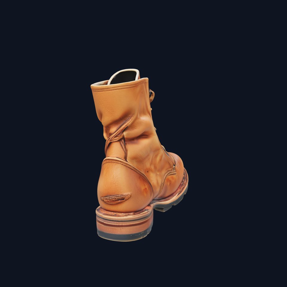 Realistic Leather Boot D Model Pack viewer poster