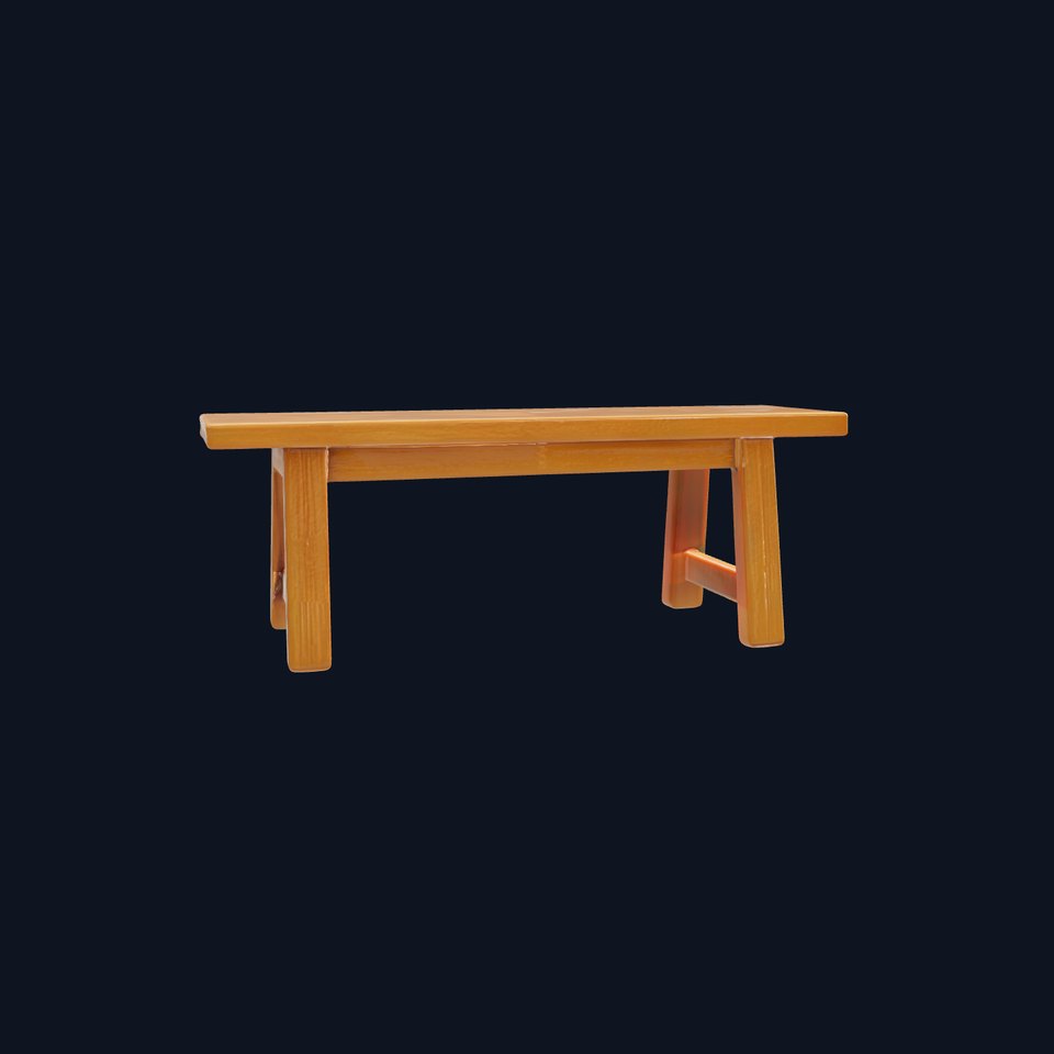 Wooden Bench Model Pack for Versatile Use viewer poster