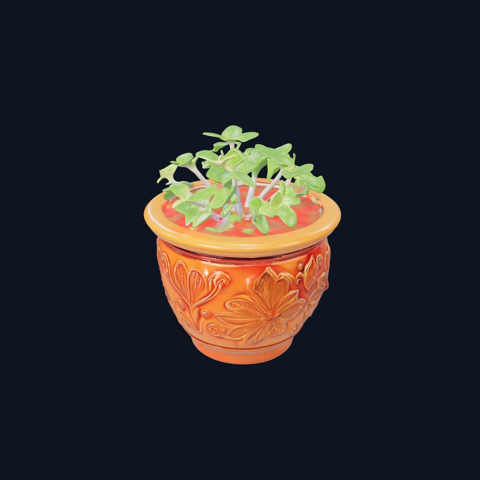 Decorative Flower Pot with Plant Model Pack viewer poster