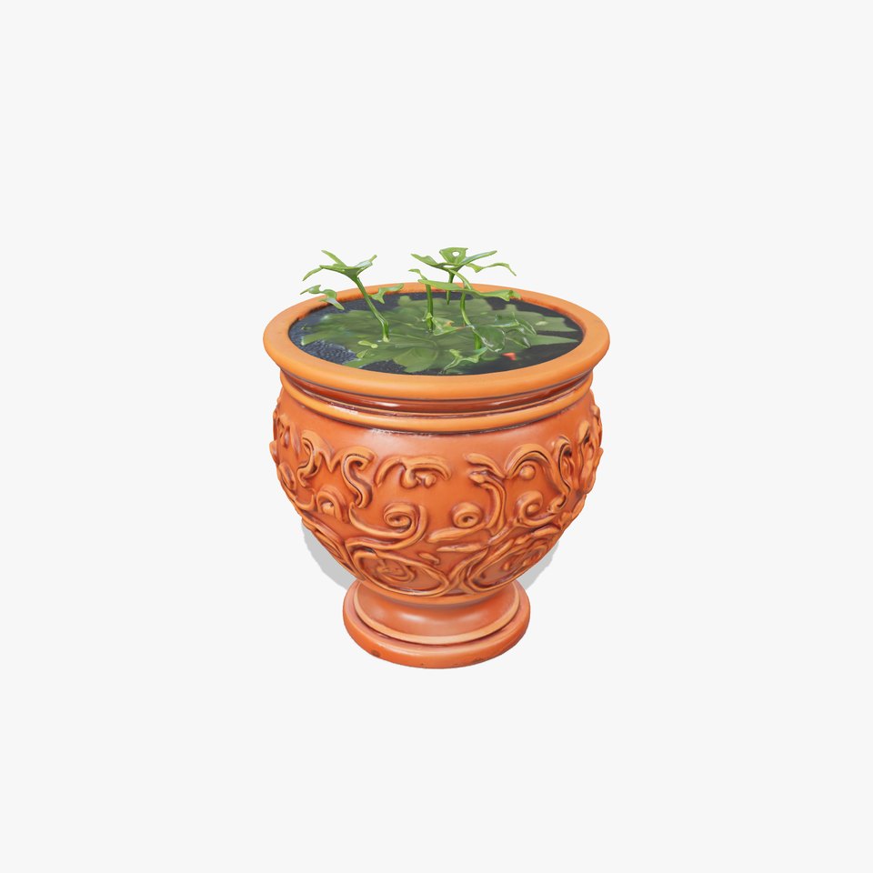 Decorative Terracotta Planter Model Pack viewer poster