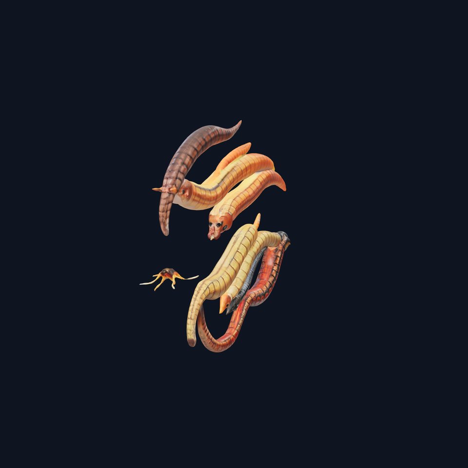 Realistic Worm Model Pack for Animation and Games viewer poster