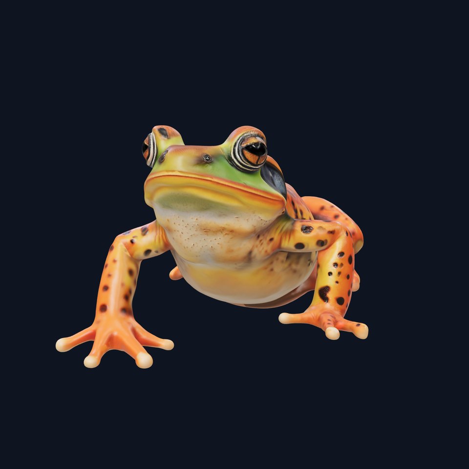 Colorful Frog Model Pack for Realistic Rendering viewer poster