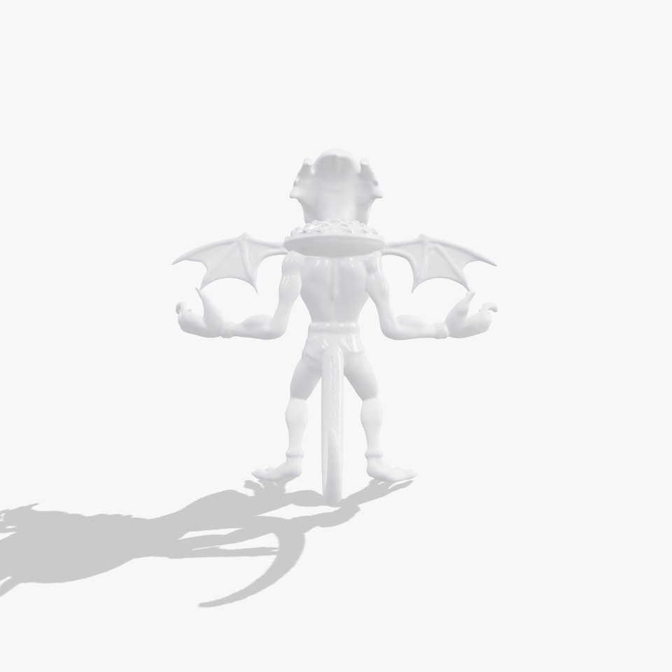 Gargoyle Warrior D Model with PBR Textures and Mixamo Rig Compatibility viewer poster