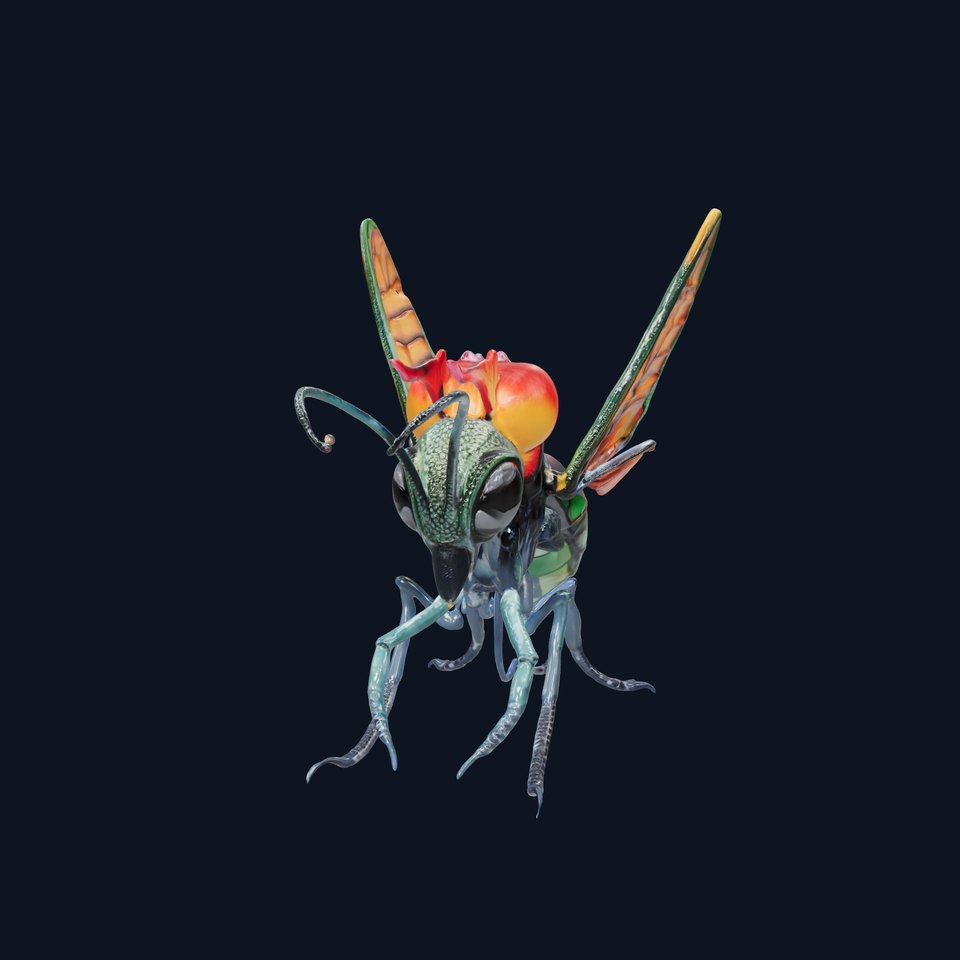 Fantasy Insect Model Pack with Detailed Wings and Antennae viewer poster