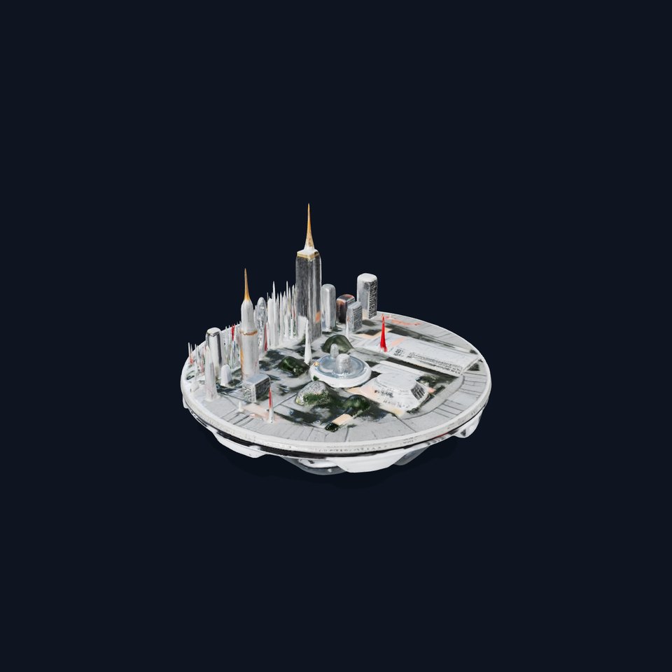 Futuristic Floating City Model Pack viewer poster