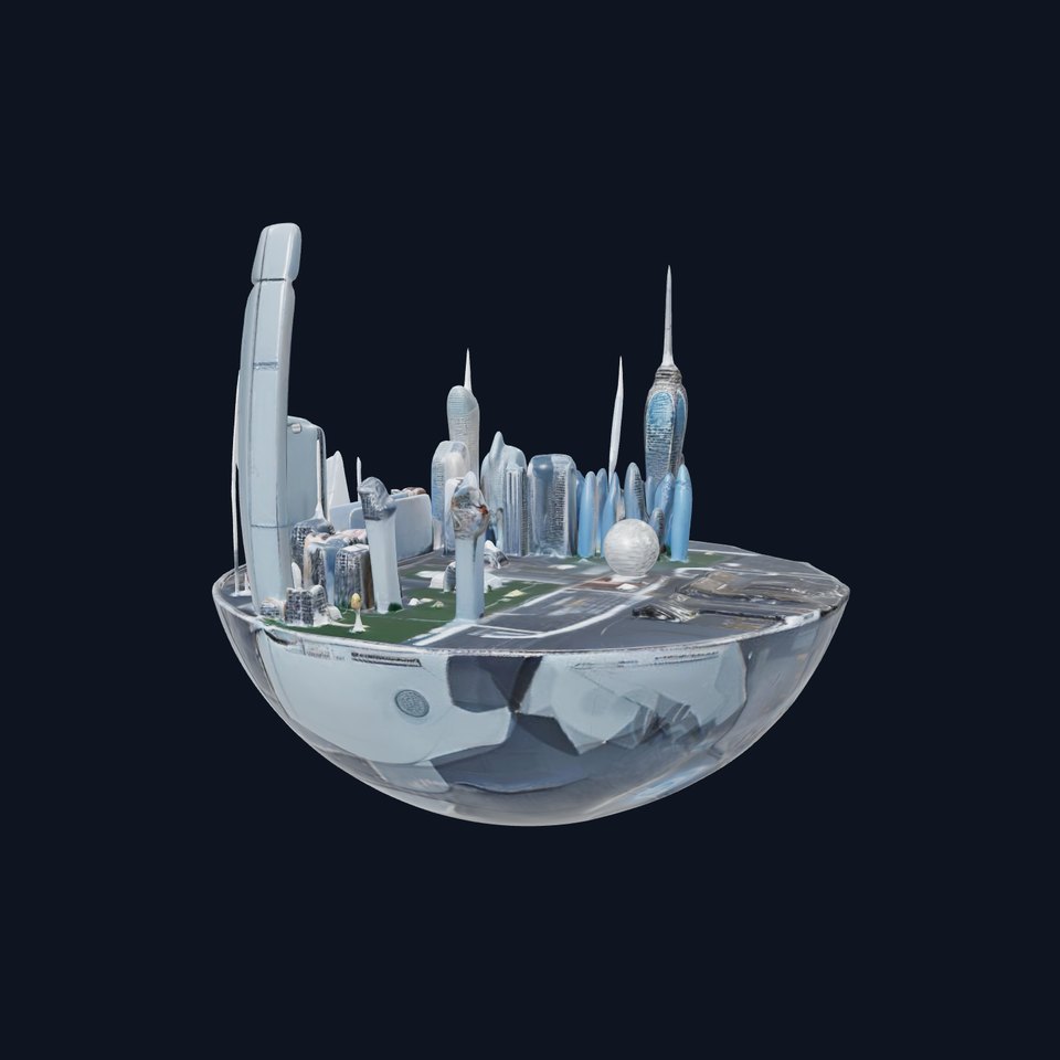 Futuristic Urban Cityscape Model Pack viewer poster