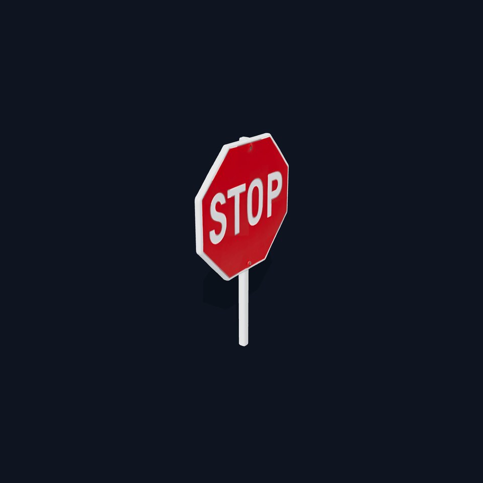 Realistic Stop Sign D Model Pack viewer poster