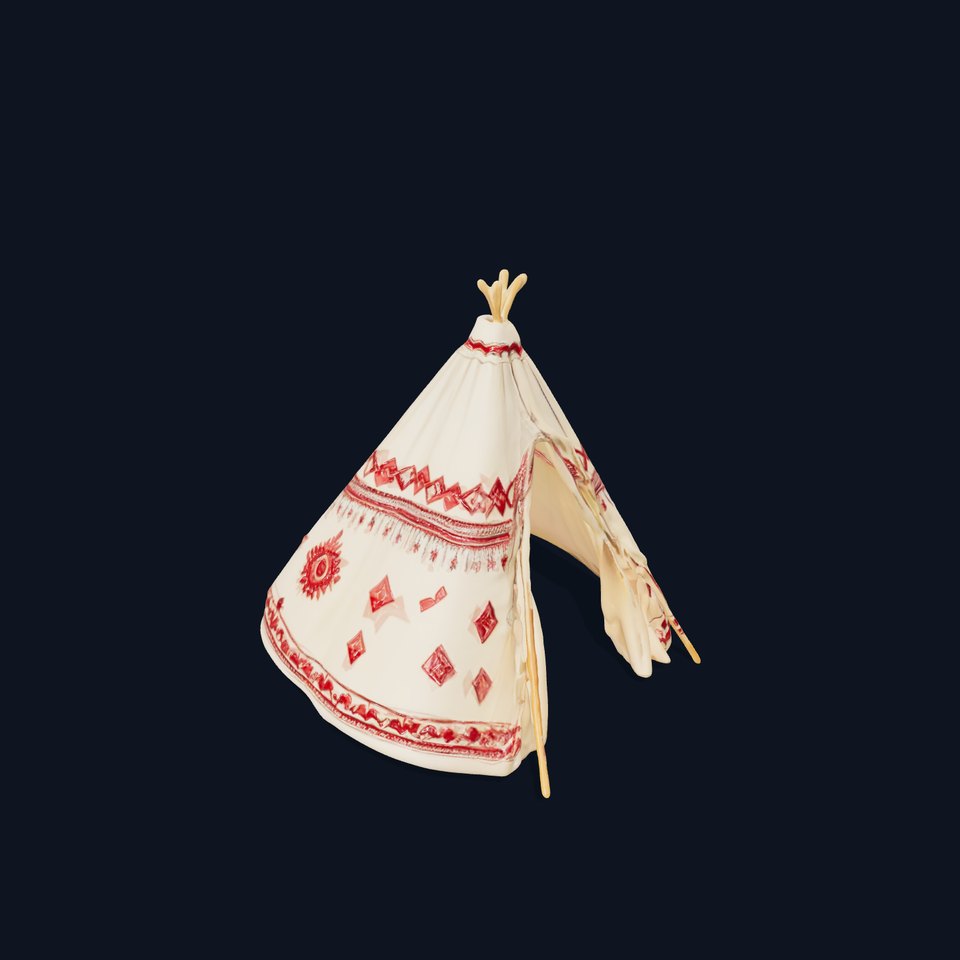 Decorative Tipi Tent D Model Pack viewer poster