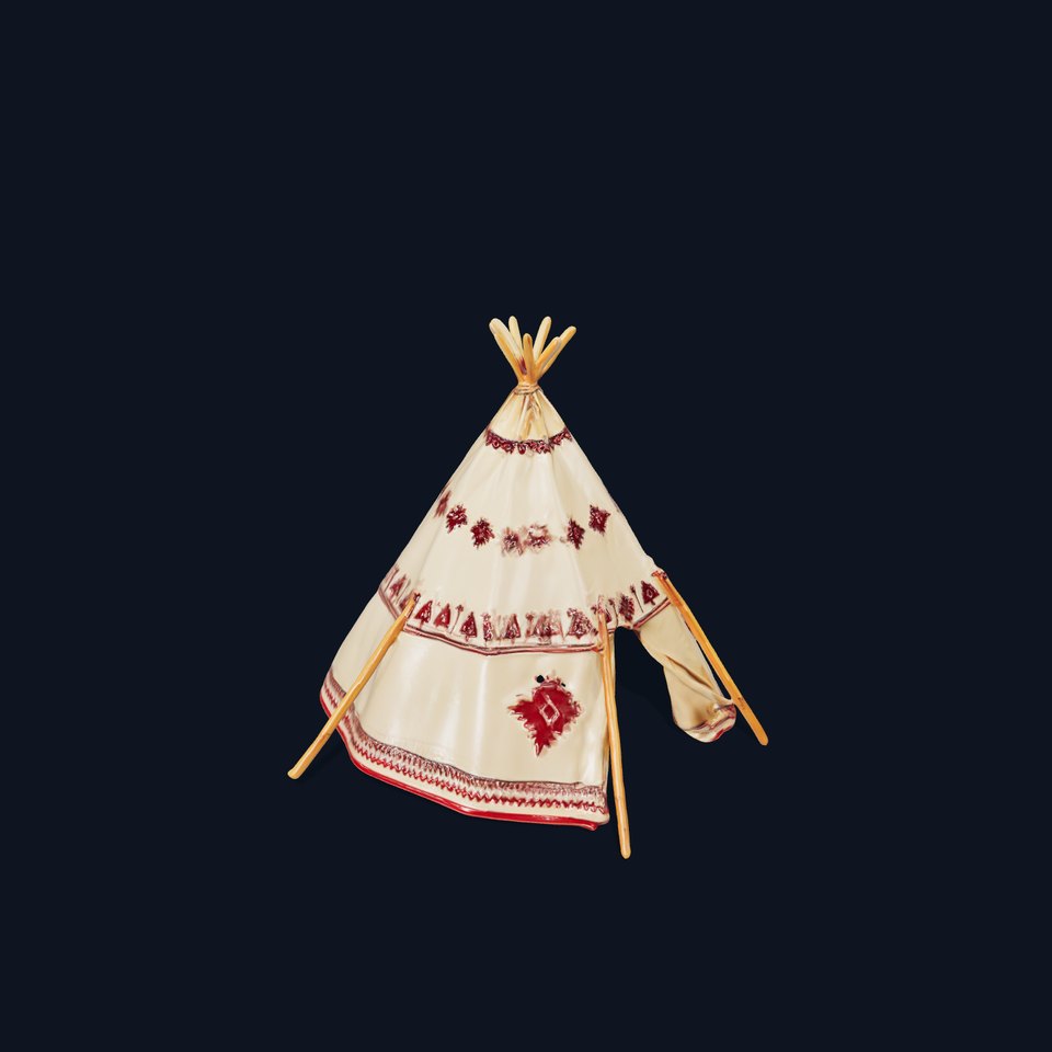 Traditional Teepee Model Pack with Native Patterns viewer poster