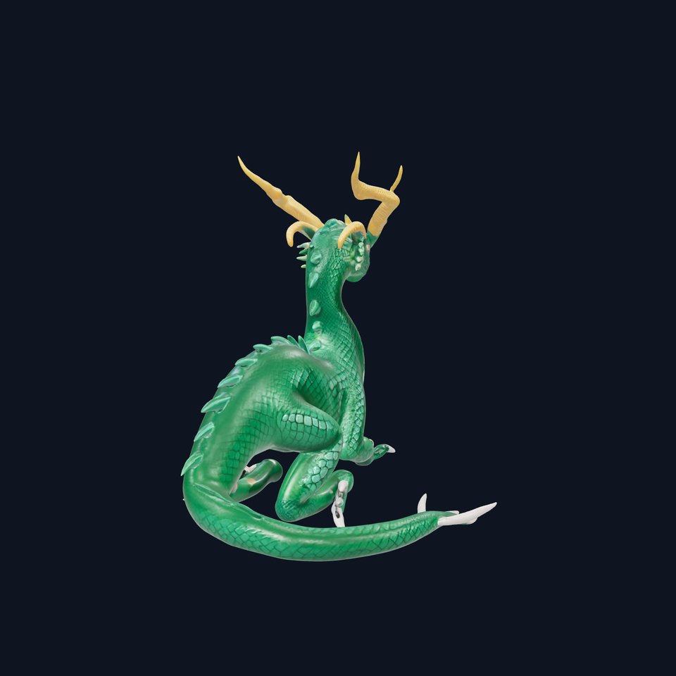 Majestic Green Dragon Model Pack viewer poster