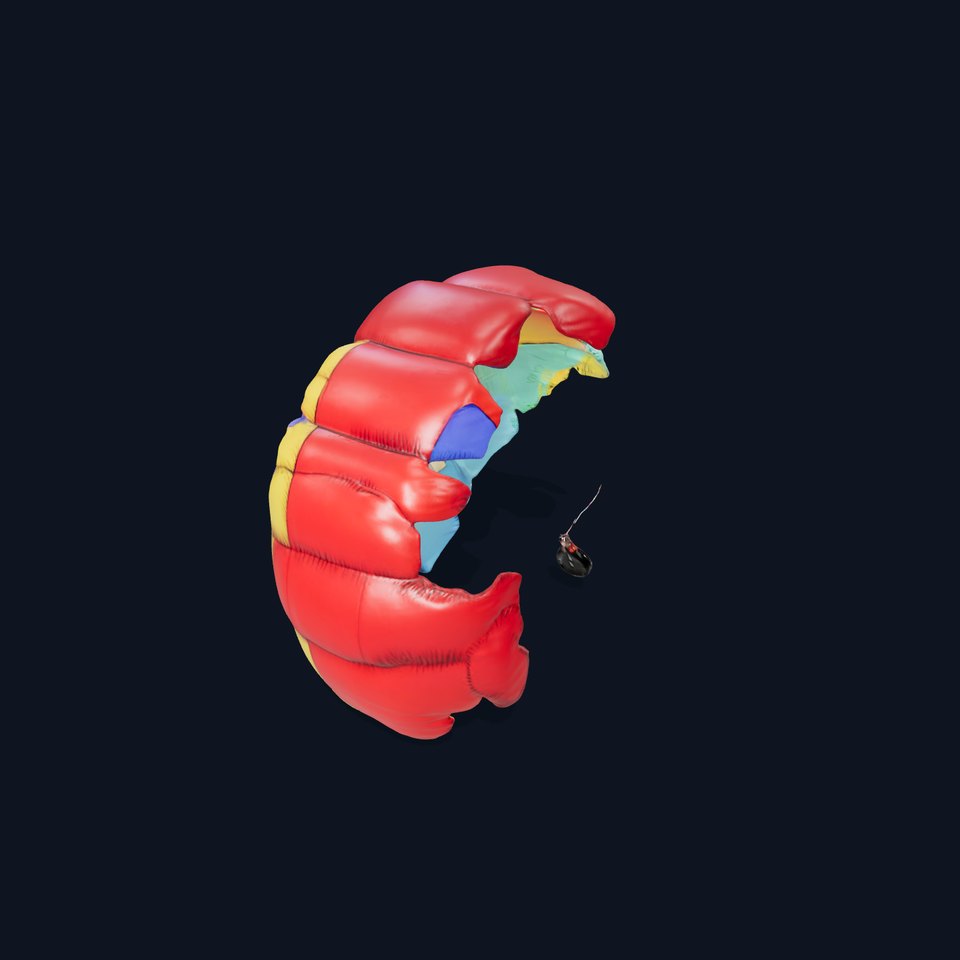 Vibrant Parachute Model Pack for Interactive Graphics viewer poster