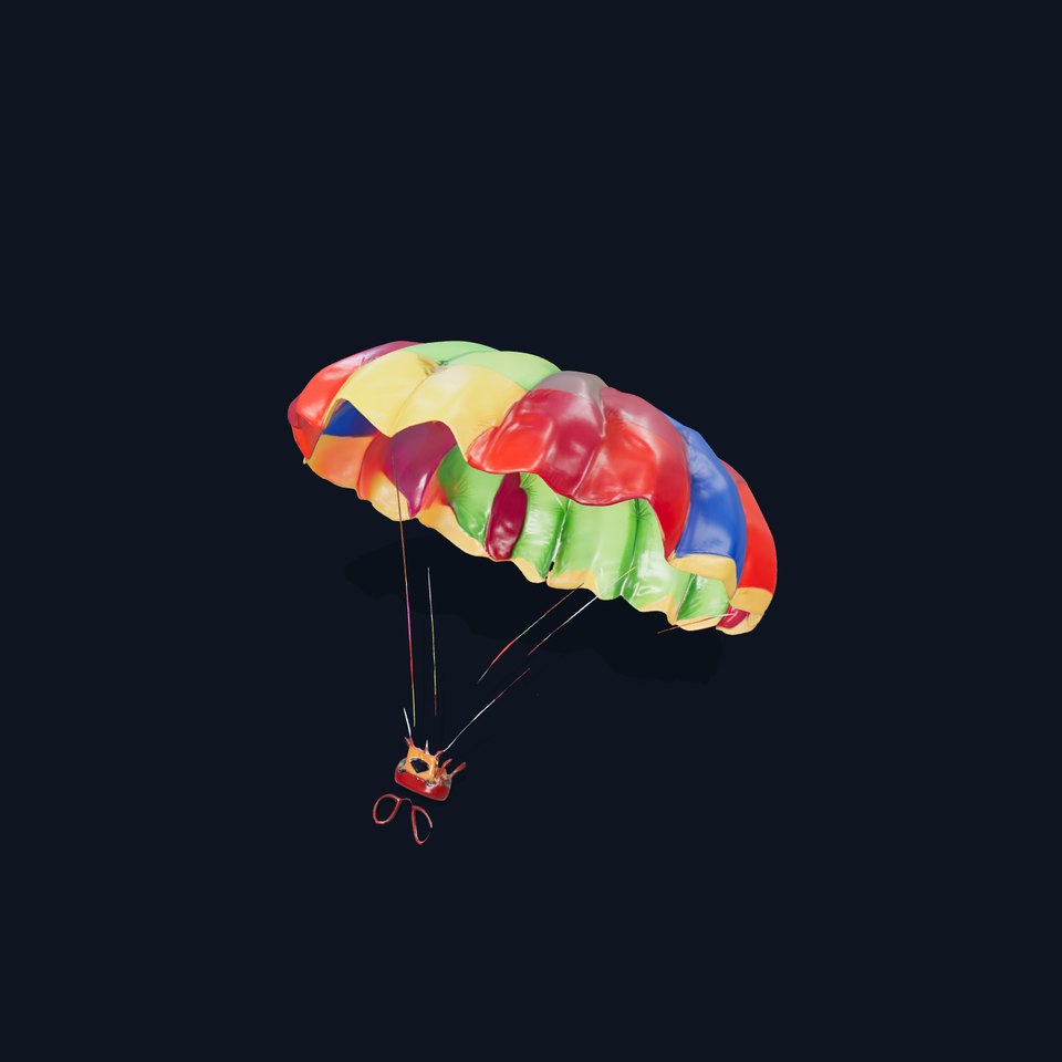 Colorful Parachute D Model Pack viewer poster