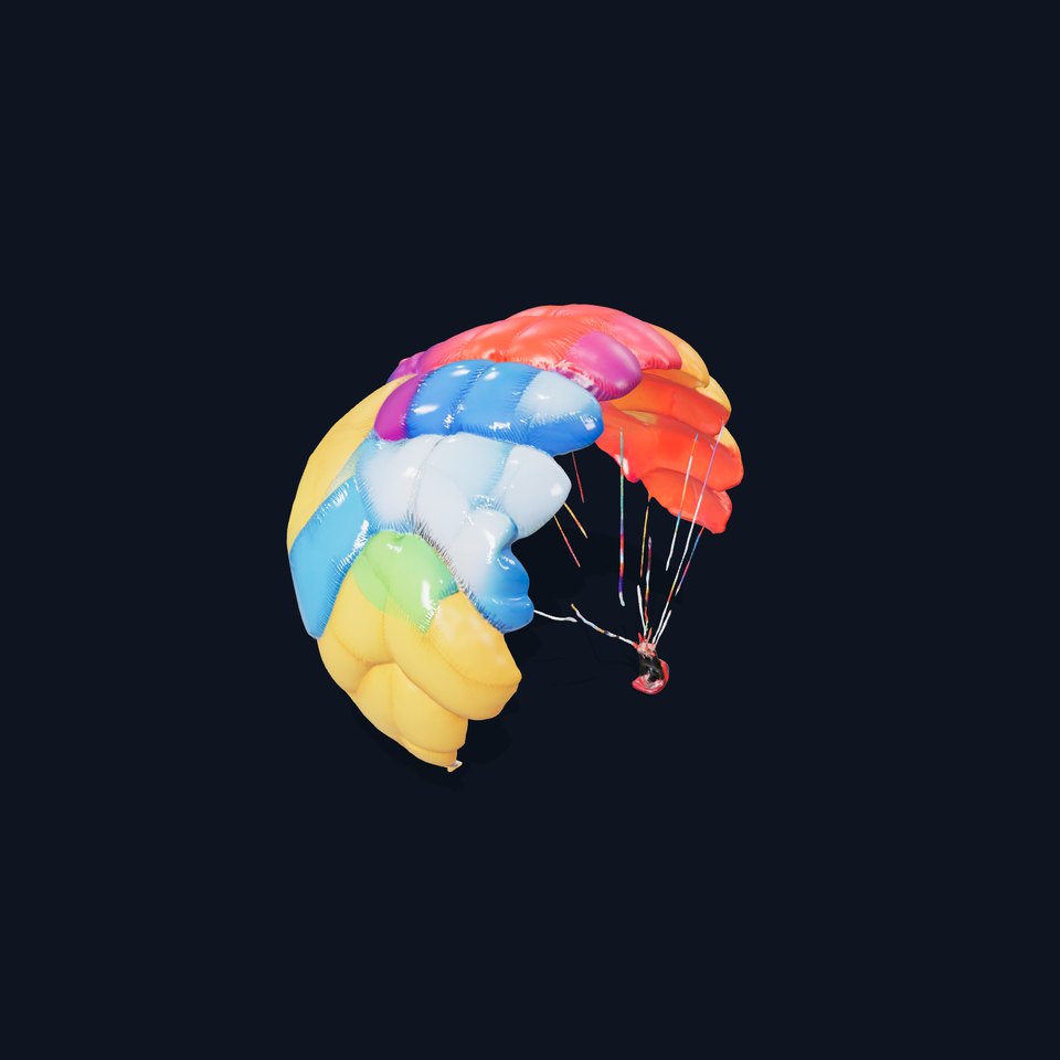 Colorful Paraglider Model Pack for D Rendering viewer poster
