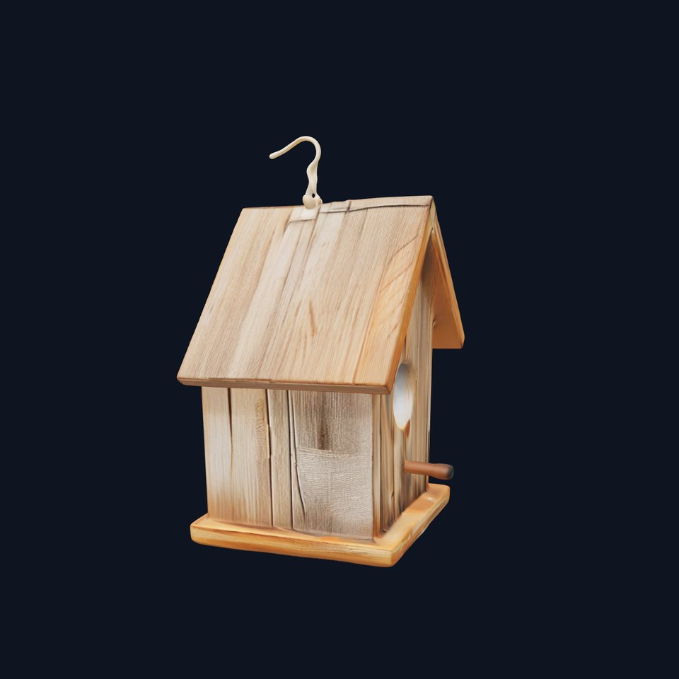 Wooden Birdhouse Model Pack with Realistic PBR Textures viewer poster