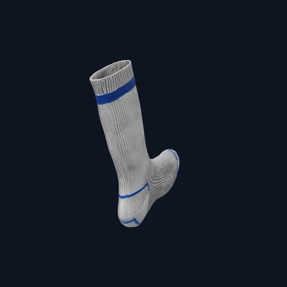 Gray Sock with Blue Stripe Model Pack viewer poster