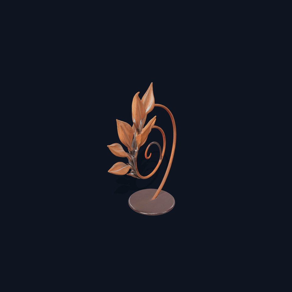 Elegant Spiral Leaf Sculpture Model Pack viewer poster