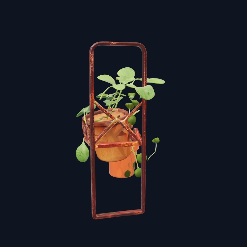 Indoor Decorative Planter with Metal Stand Model Pack viewer poster