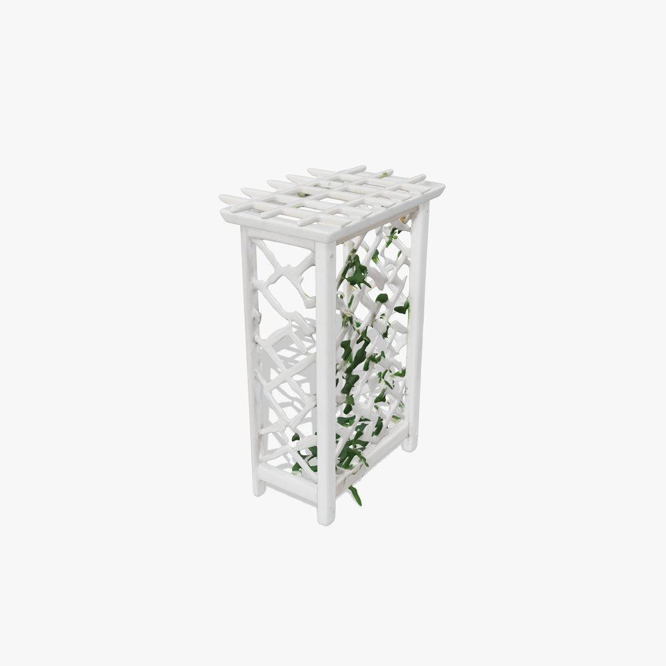Wooden Planter Trellis with Vines Model Pack viewer poster