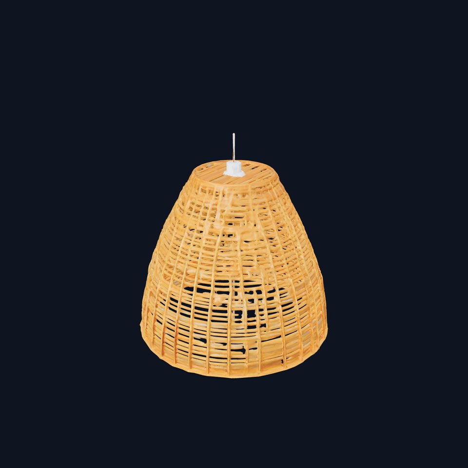 Wicker Pendant Light Model Pack for Interior Design Visualizations