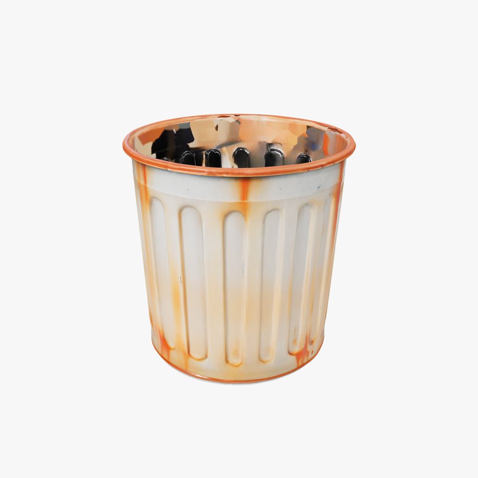 Metal Trash Can Model Pack for Game and Environment Design viewer poster