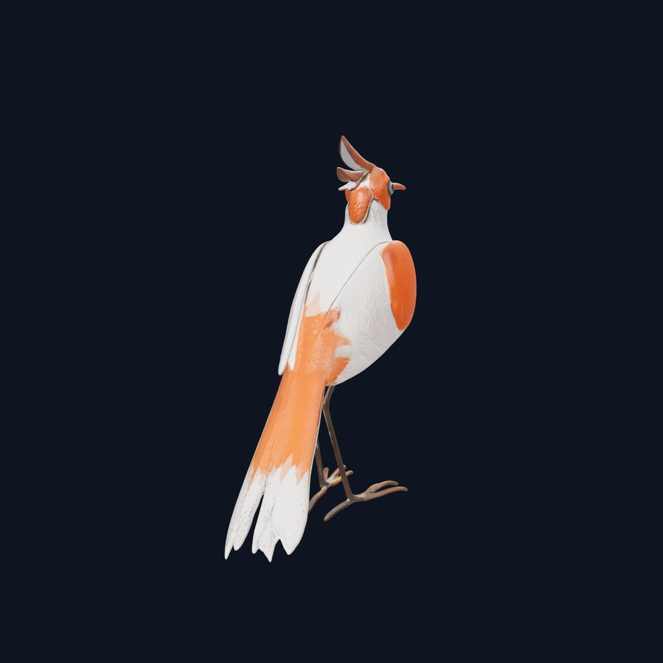 Stylized Bird Sculpture D Model Pack viewer poster