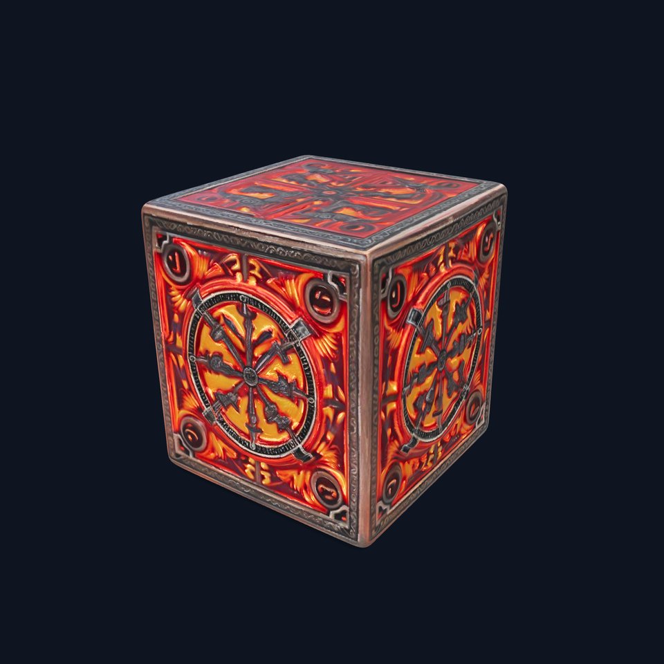 Ornate Illuminated Cube Model Pack
