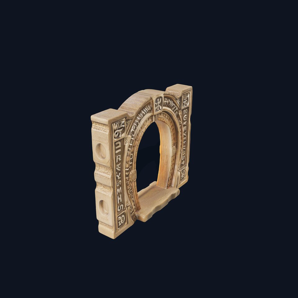 Rustic Stone Archway D Model Pack viewer poster