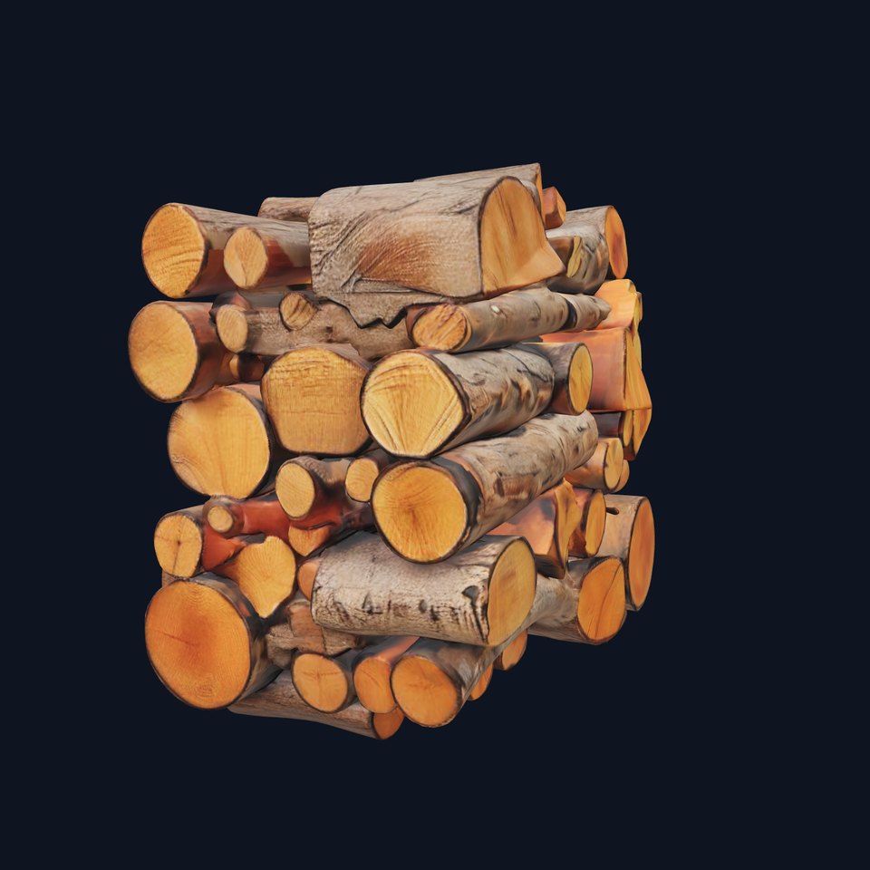 Realistic Firewood Stack Model Pack for D Projects viewer poster