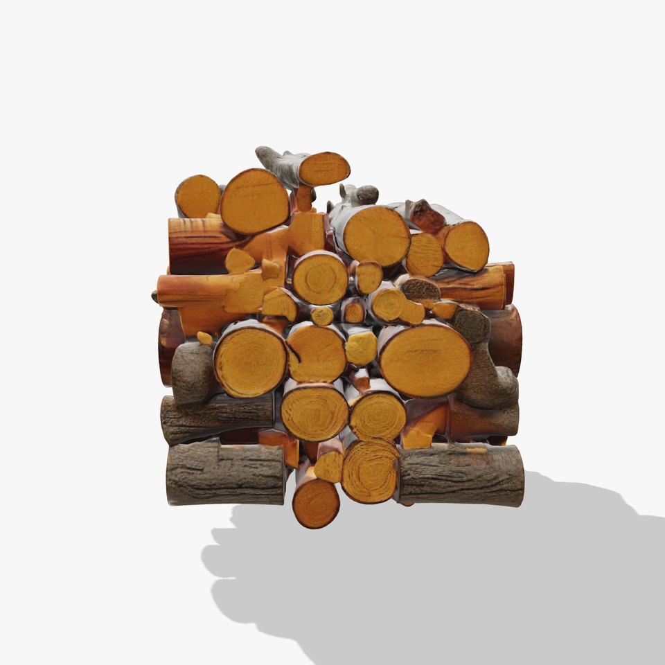 Firewood Stack model pack for D rendering and games viewer poster