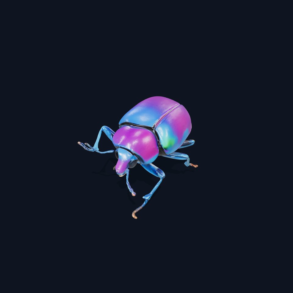 Iridescent Beetle D Model Pack viewer poster