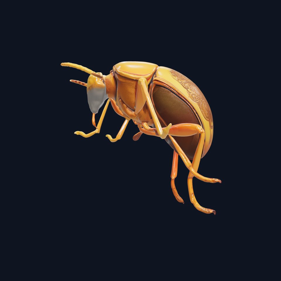 Elegant Golden Beetle Model Pack viewer poster