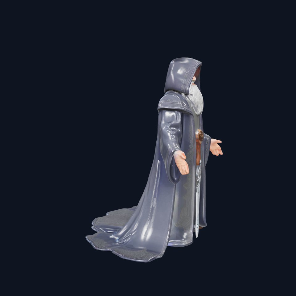 Elder Wizard Rigged and Animated Character Model for Games viewer poster
