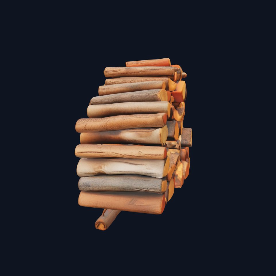 Stacked Firewood Model Pack for Realistic Environments viewer poster