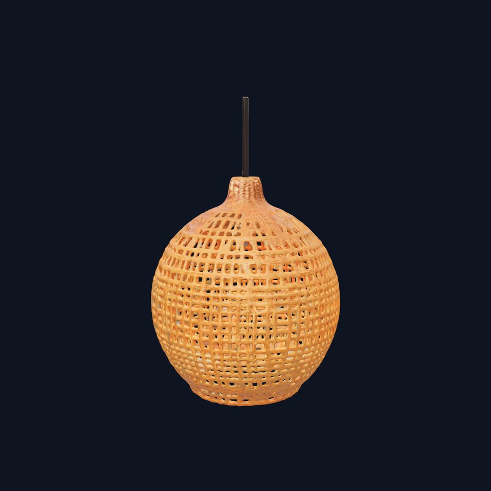 Wicker Pendant Lamp model pack for interior designs viewer poster