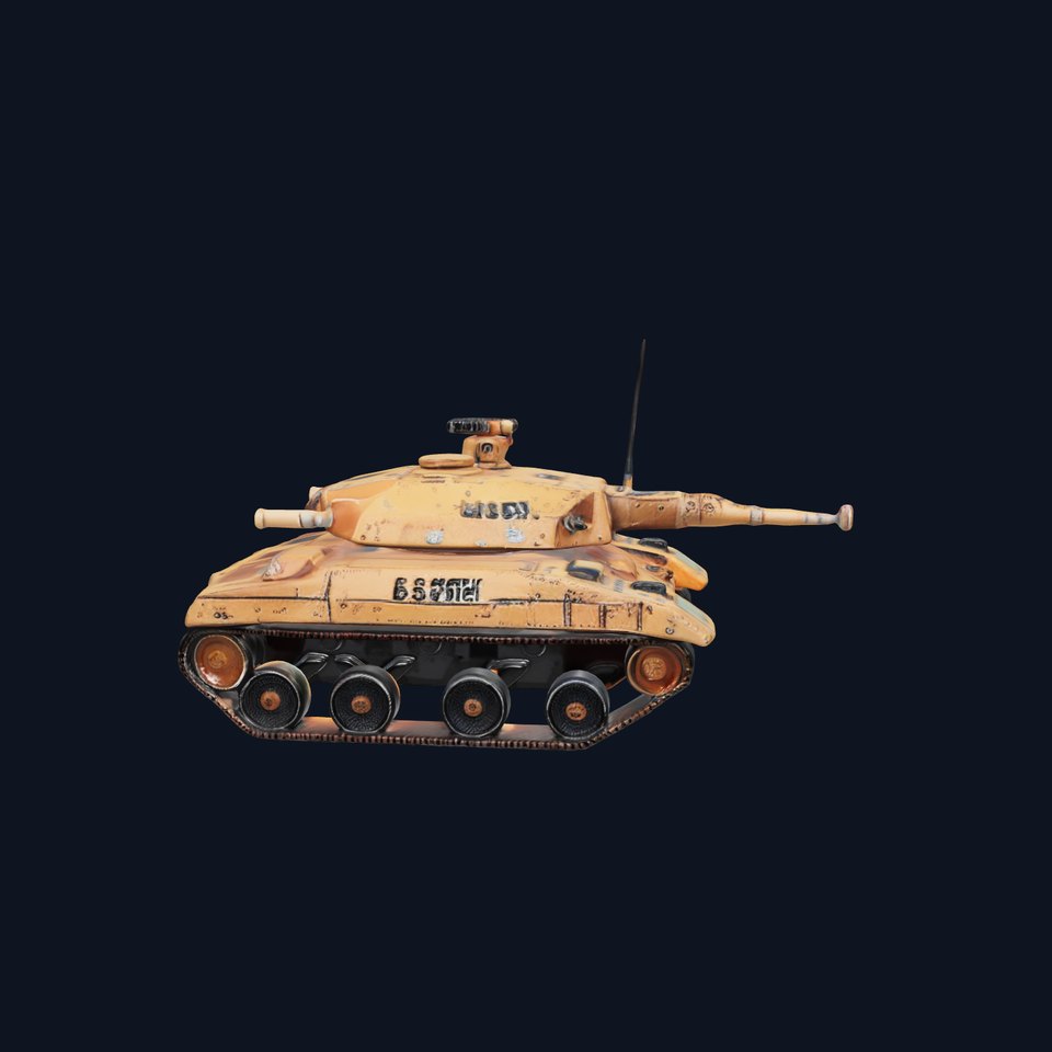 Desert Camouflage Tank D Model Pack viewer poster