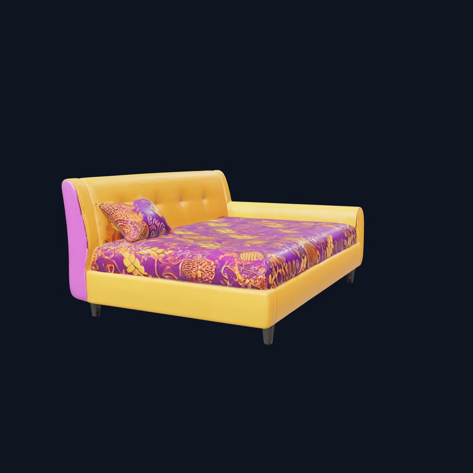 Colorful Sofa with Decorative Pattern model pack viewer poster