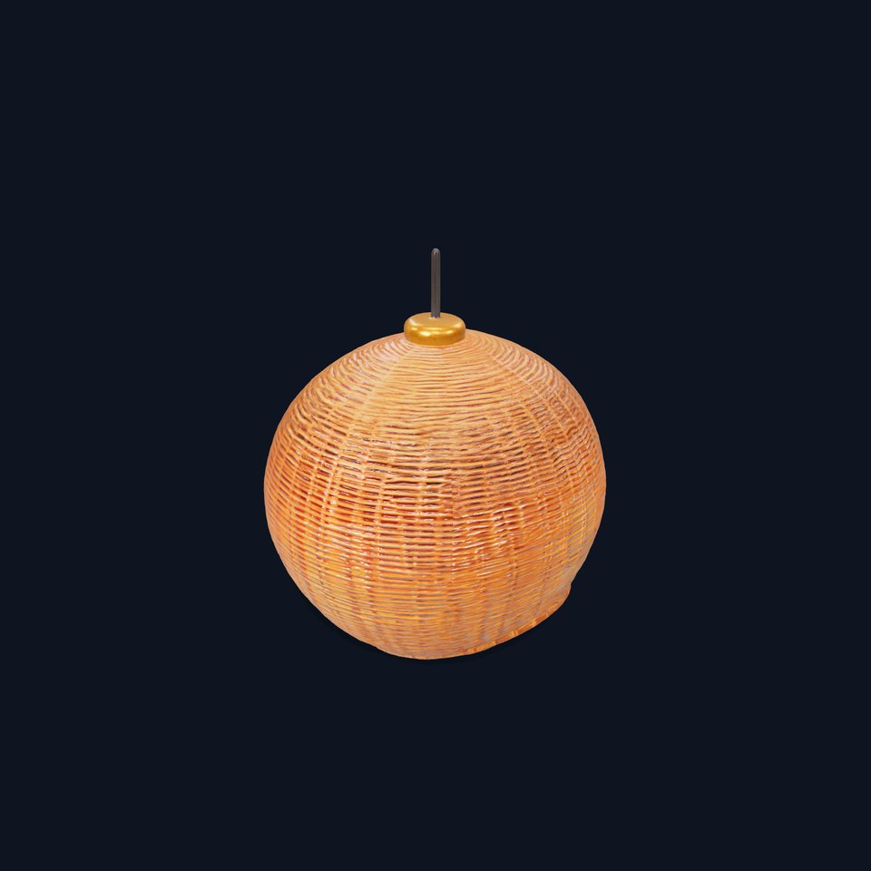 Wicker Pendant Light model pack for interior decoration