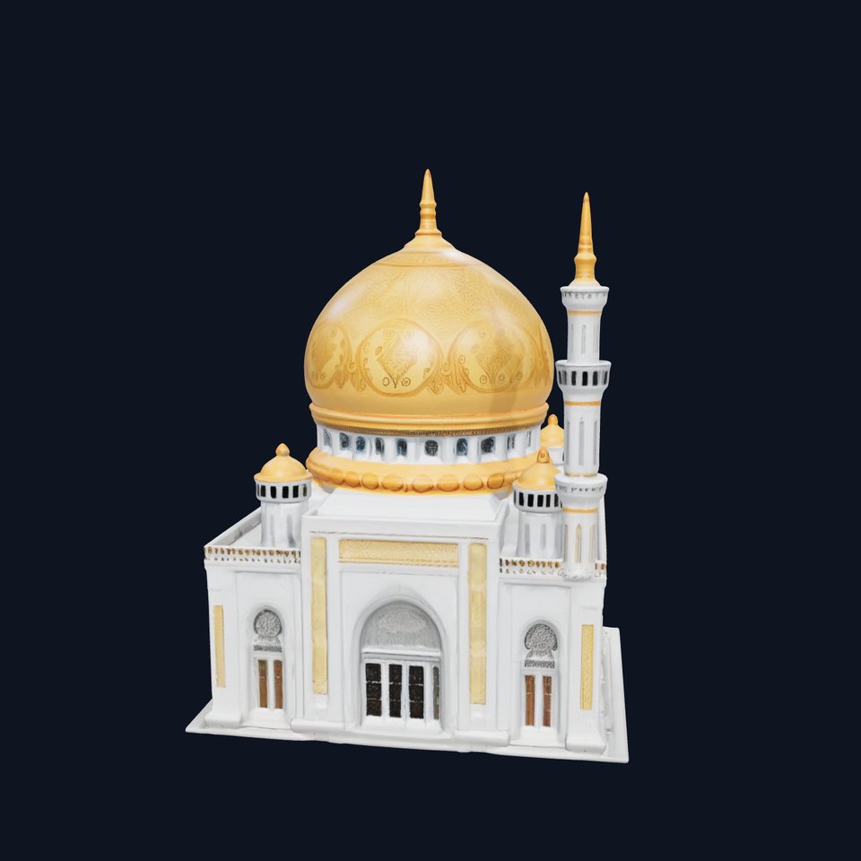 Ornate Mosque Architecture Model Pack with Detailed Dome and Minarets viewer poster