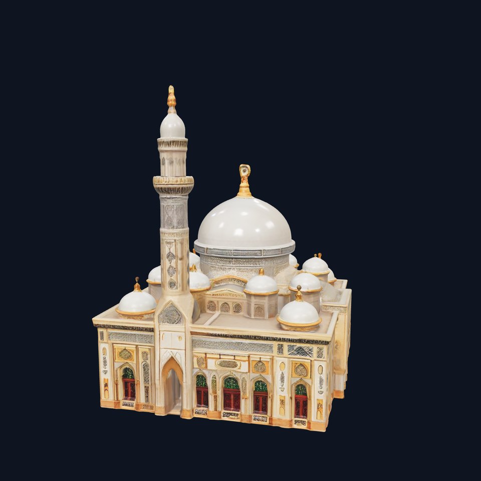Intricate Mosque Exterior D Model Pack viewer poster