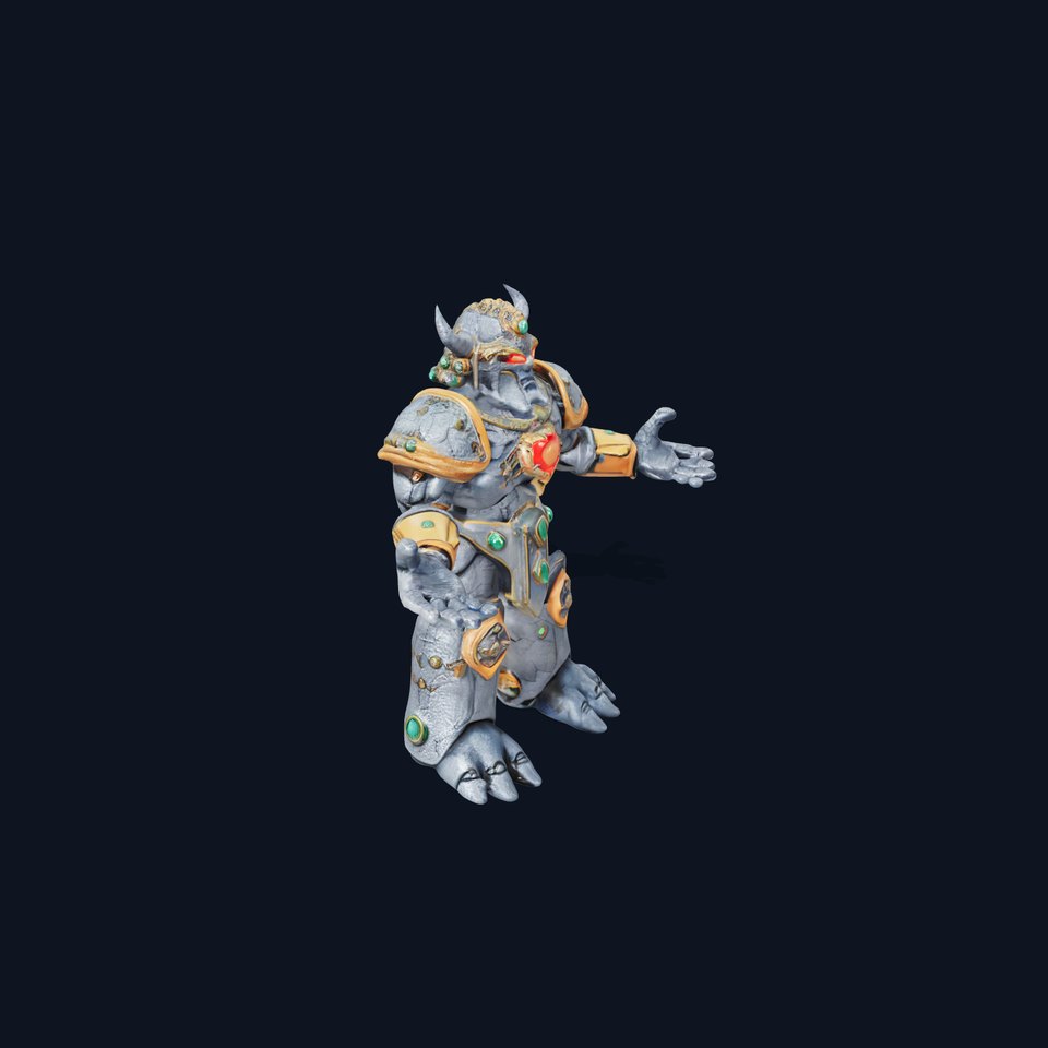 Orc Warrior Rigged and Animated D Character Model viewer poster